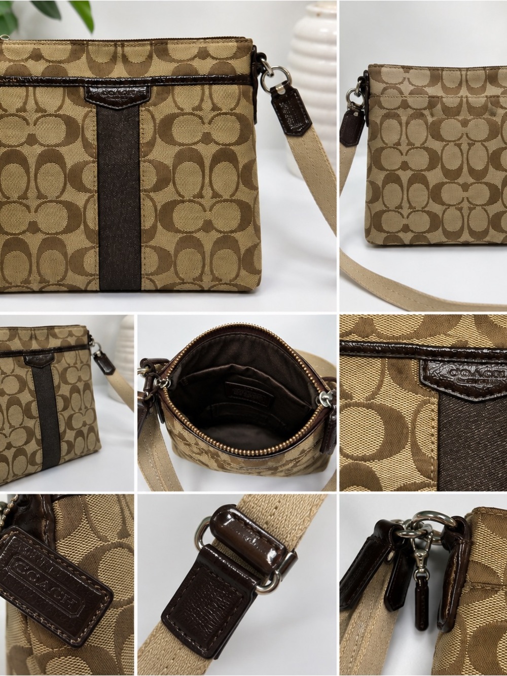 Coach Signature Jacquard Crossbody Bag